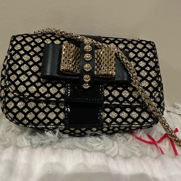 Christian Louboutin Handbags - Christian Louboutin Black and Gold “sweetie” Crossbody Bag